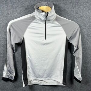 SportHill Swift Mens Small 1/4 Zip Pullover Grey Athletic Jacket Gray RN97262